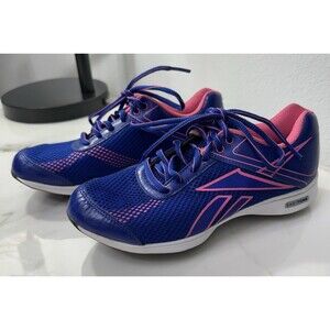 Reebok Easytone Women's Tennis Shoe Sneaker Blue Pink Size 6 Preowned